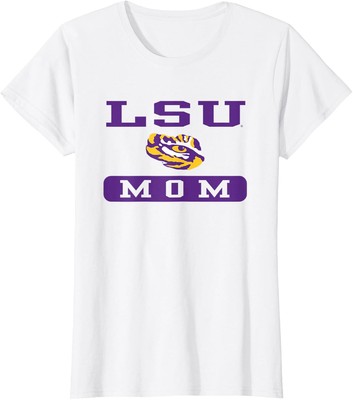 LSU Tigers Mom Logo Officially Licensed T-Shirt - White