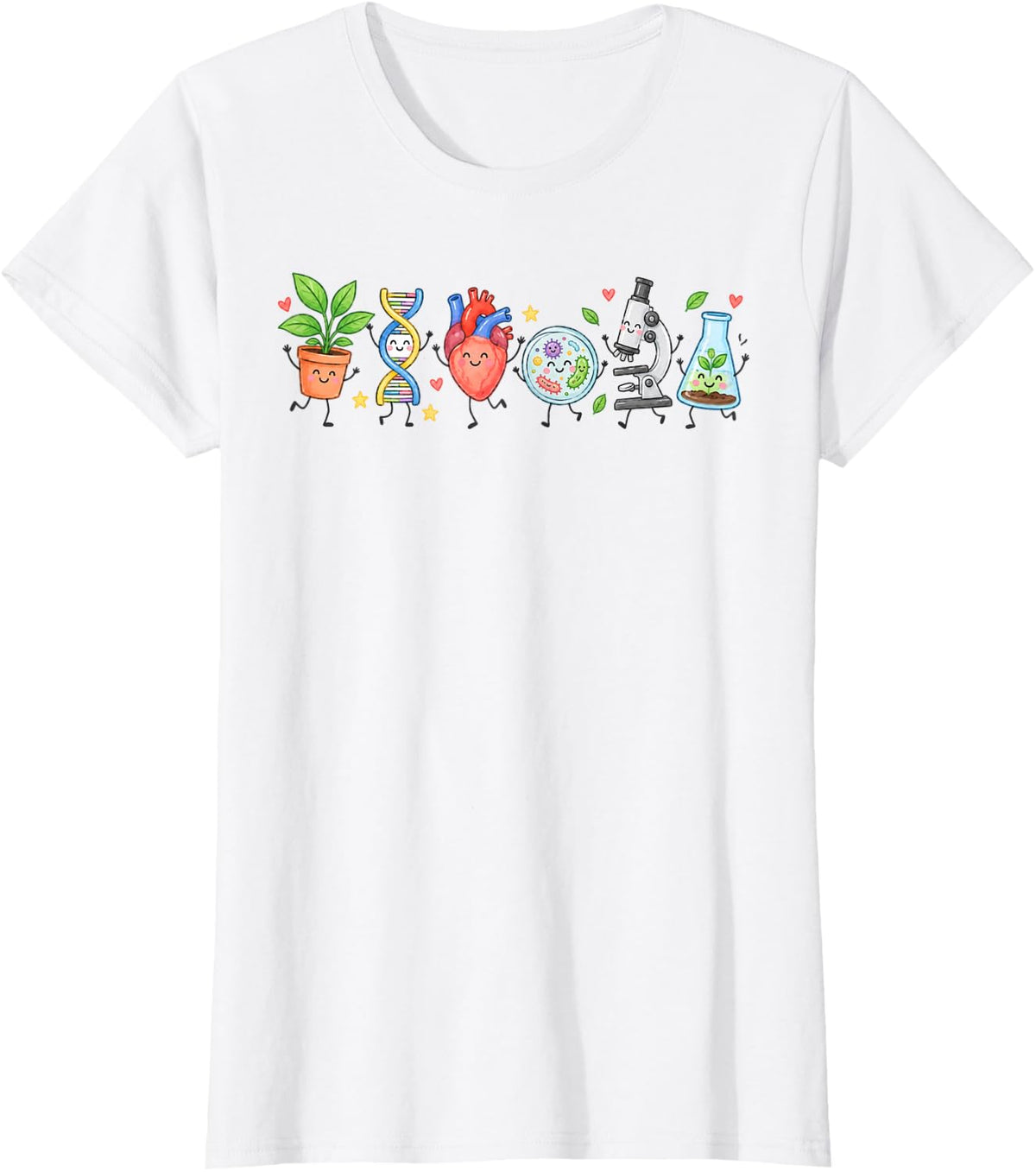 Biology Science Teacher Doodle Physics Lab Chemistry T-Shirt - White