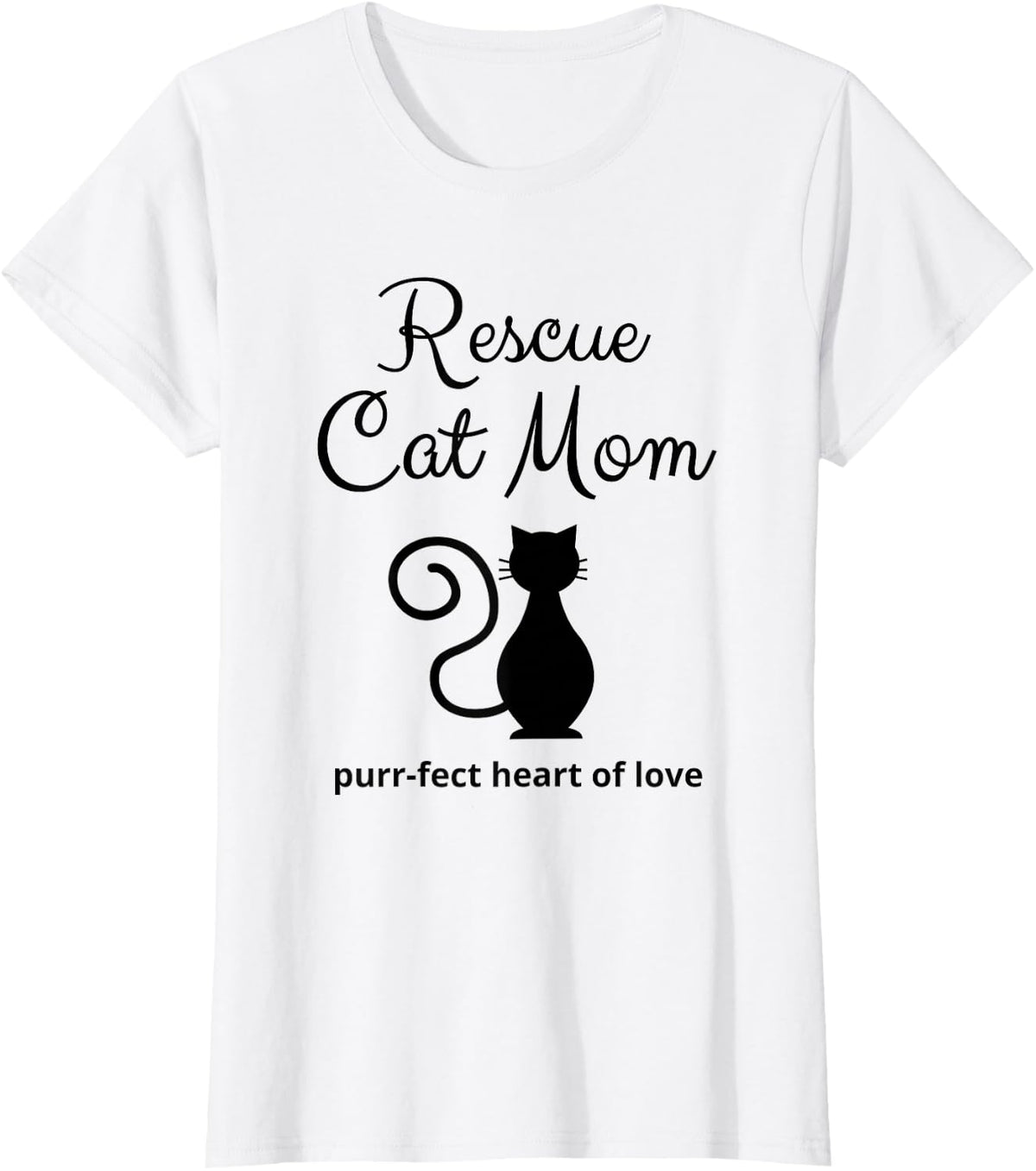 Pretty Cat Rescue Mom, Foster Cat Mom Cat Rescue Mom T-Shirt - White