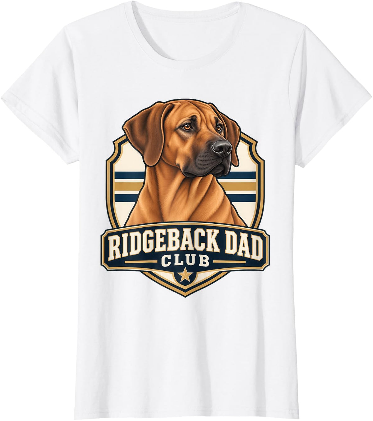 Rhodesian Ridgeback Dog Dad T-Shirt - White