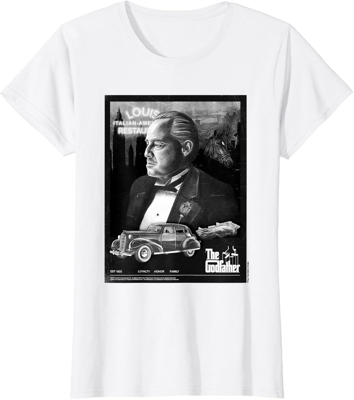 Godfather Corleone Poster T-Shirt - White
