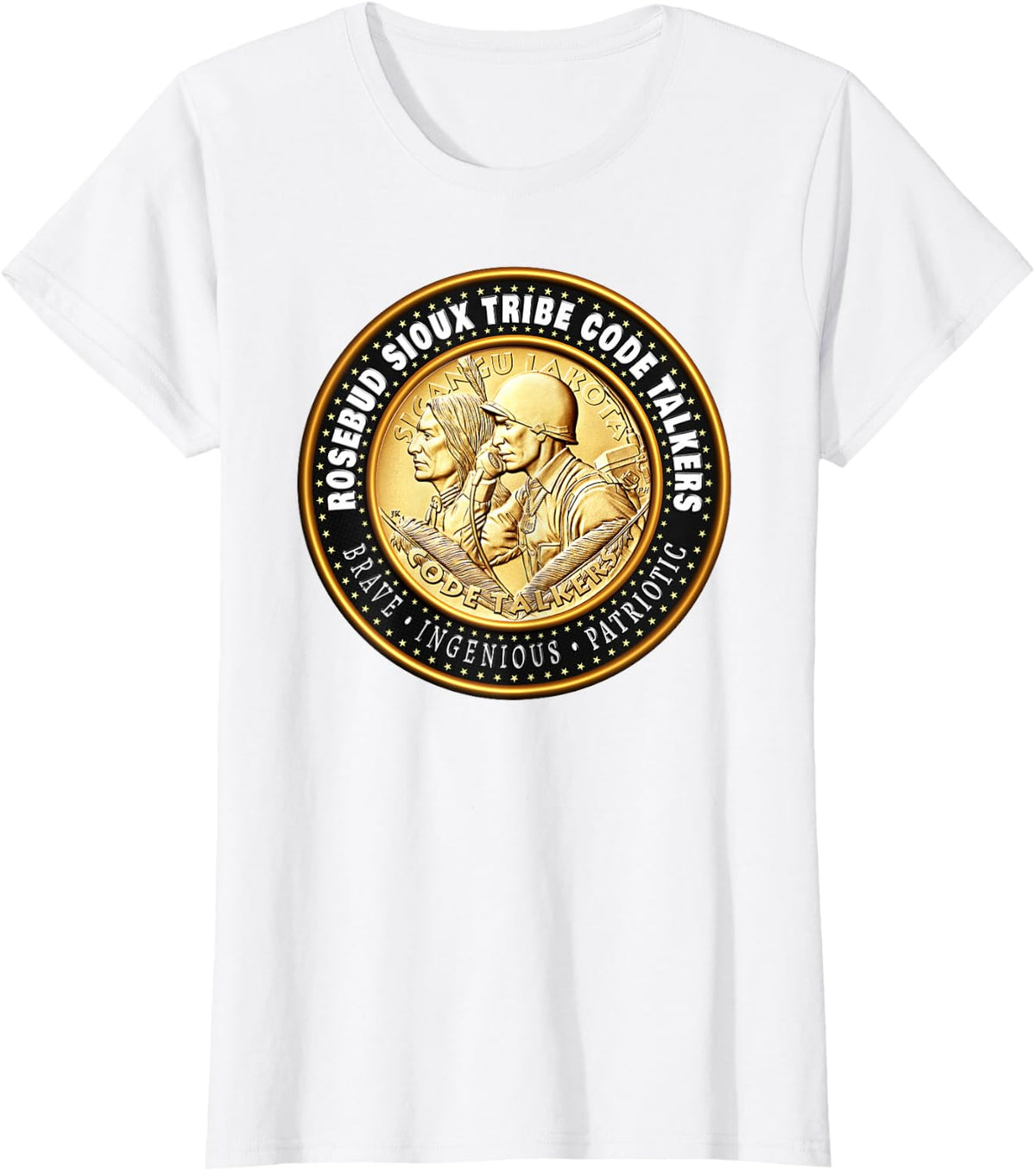 Rosebud Sioux Nation Code Talkers Legacy Tribute T-Shirt - White