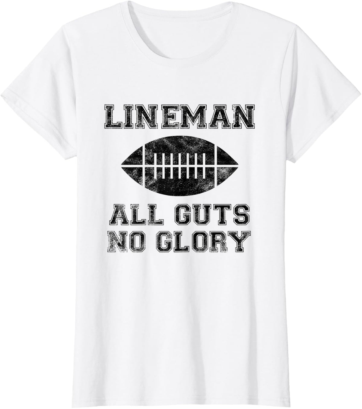 Lineman All Guts No Glory T-Shirt T-Shirt - White
