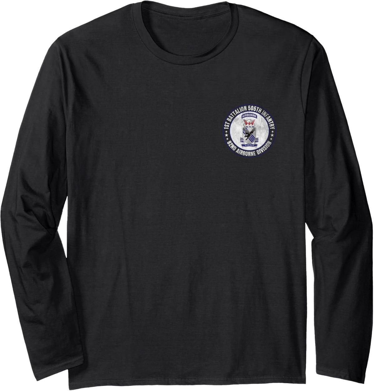 1st Battalion 505th Infantry 82nd Airborne Division Veteran Long Sleeve T-Shirt - Adult Unisex Black