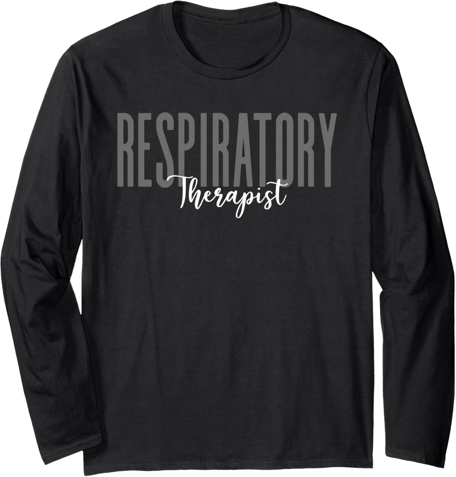 RT Respiratory Therapist RT Care Week Design For Women Men Long Sleeve T-Shirt - Adult Unisex Black