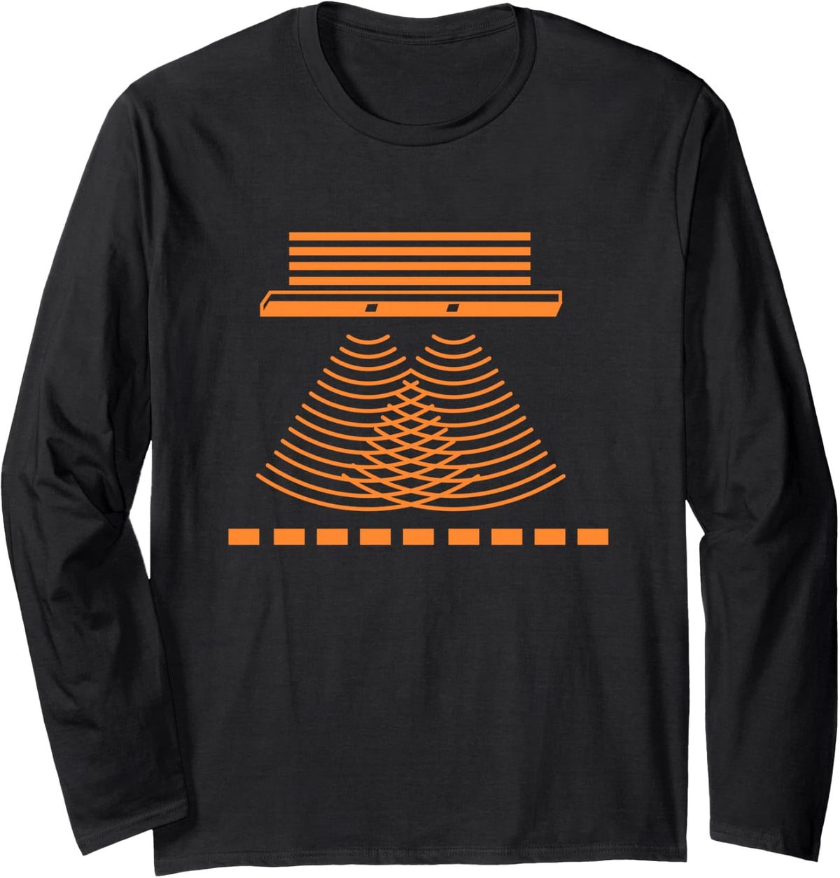 Physics Radiation Sound Wave Physicist Science Long Sleeve T-Shirt - Adult Unisex Black