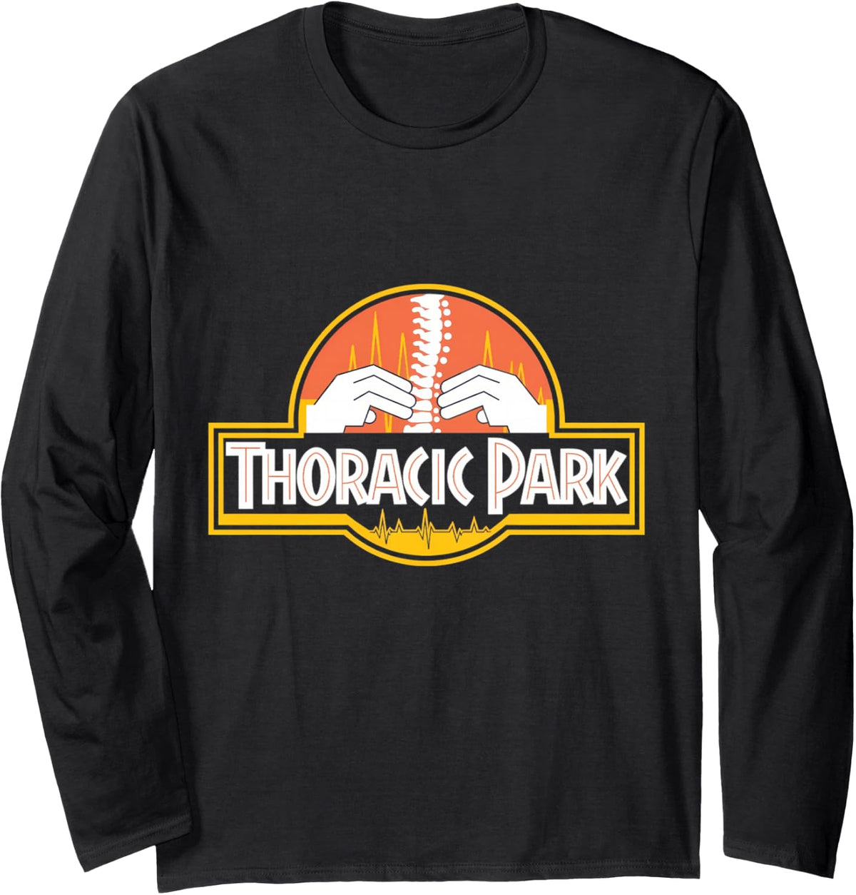 Thoracic Spine Park Chiropractor Orthopedist Long Sleeve T-Shirt - Adult Unisex Black