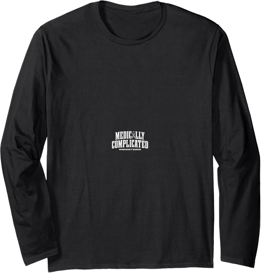 Funny Parkinson Warrior Long Sleeve T-Shirt - Adult Unisex Black