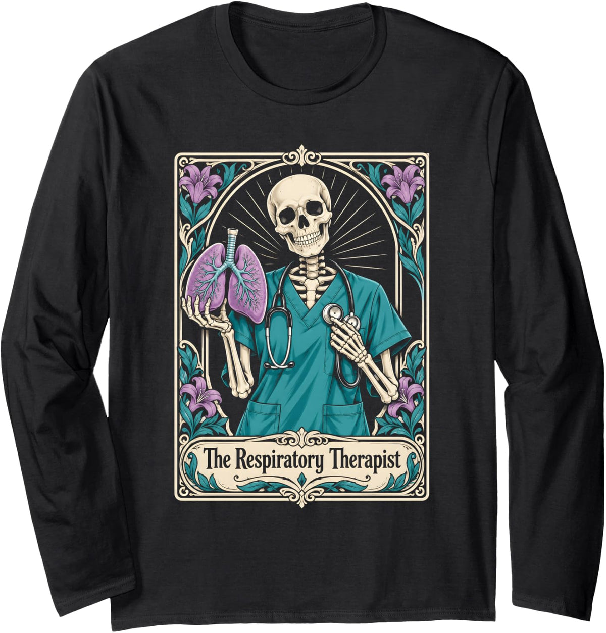 The Respiratory Therapist Long Sleeve T-Shirt - Adult Unisex Black