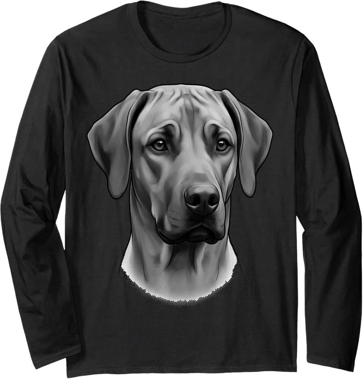 Rhodesian Ridgeback Long Sleeve T-Shirt - Adult Unisex Black