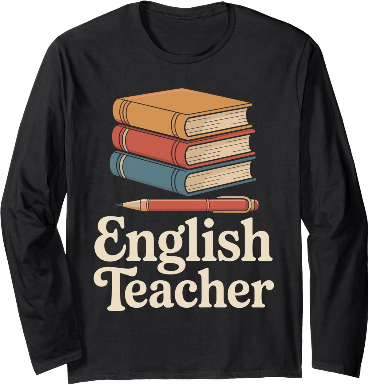 Funny English Teacher Long Sleeve T-Shirt - Adult Unisex Black