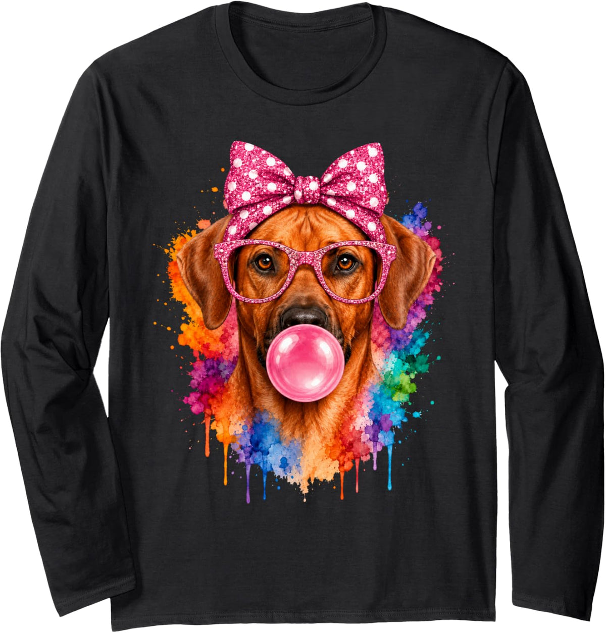 Rhodesian Ridgeback Women Funny Rhodesian Ridgeback Long Sleeve T-Shirt - Adult Unisex Black