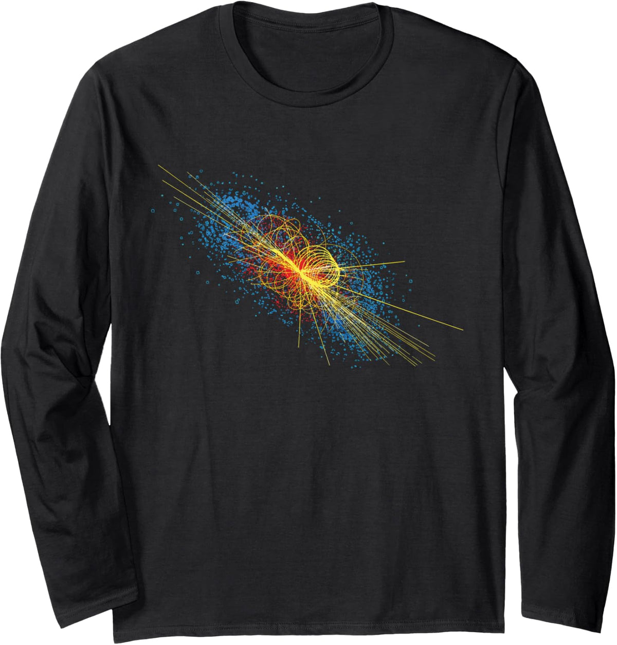 Particle Collision High Energy Physics Science Long Sleeve T-Shirt - Adult Unisex Black