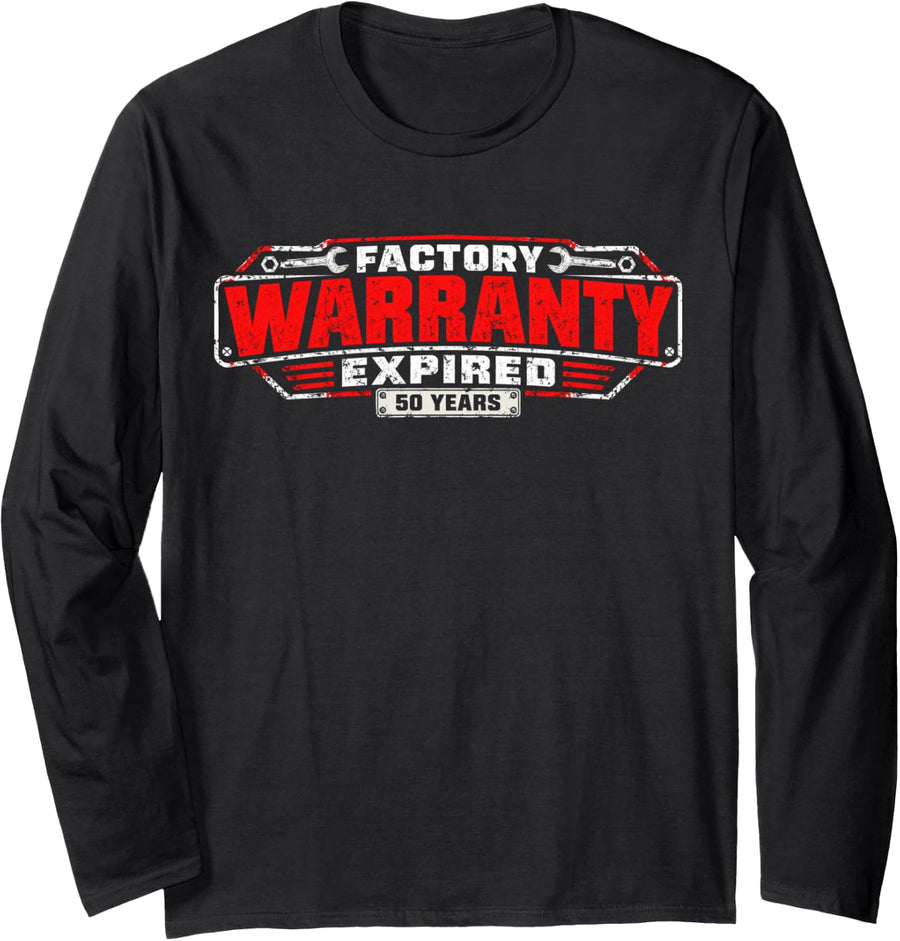 Auto Mechanic 50 Years Old 50th Birthday Car Enthusiast Long Sleeve T-Shirt - Adult Unisex Black