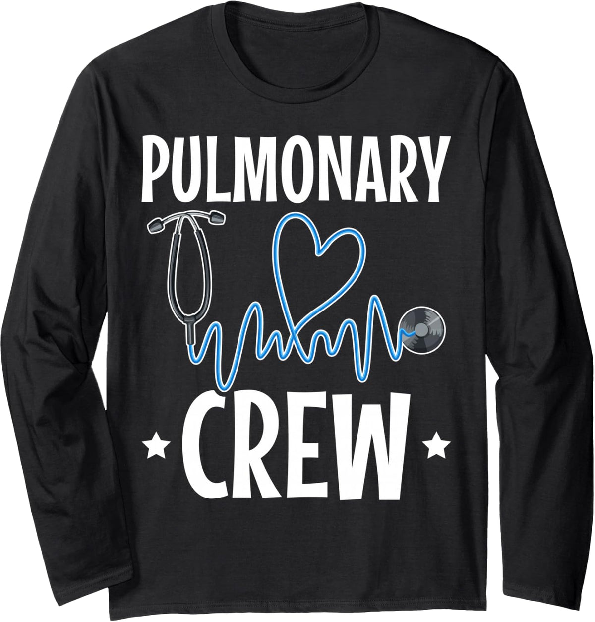 Respiratory Therapy Pulmonary Crew Respiratory Students Long Sleeve T-Shirt - Adult Unisex Black