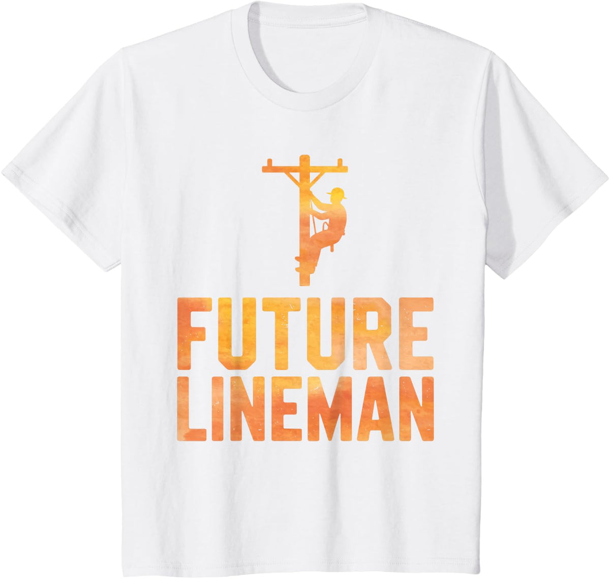 Best Lineman Art for Boys Men Electrician Journeyman Lineman T-Shirt - White