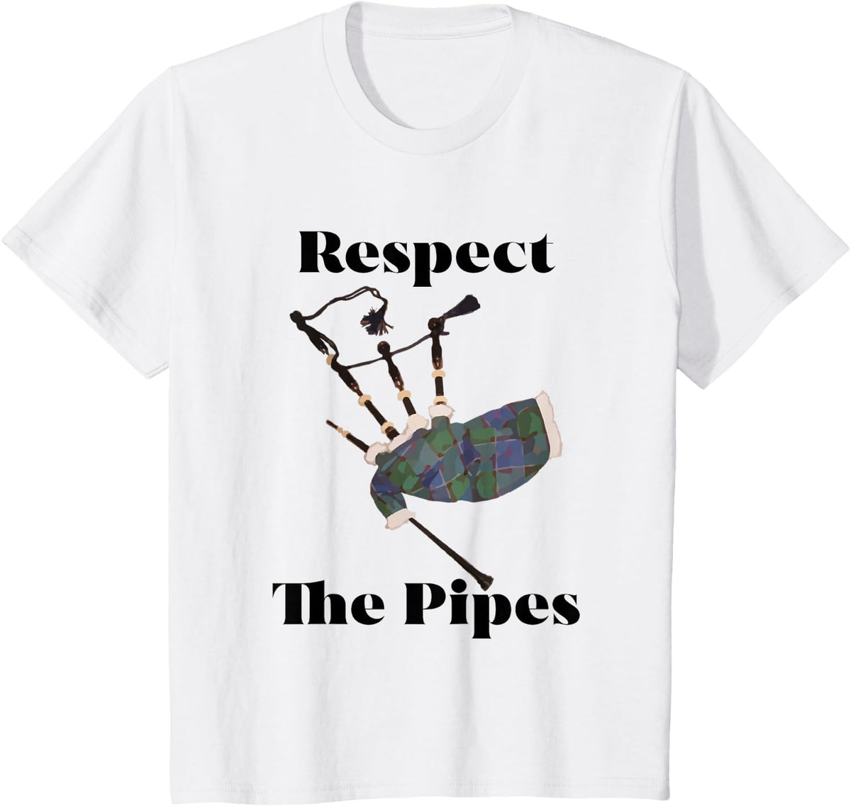 Respect The Bag Pipes T-Shirt - White