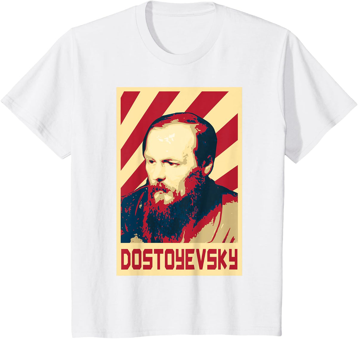 Fyodor Dostoevsky Famous Russian Writer T-Shirt - White