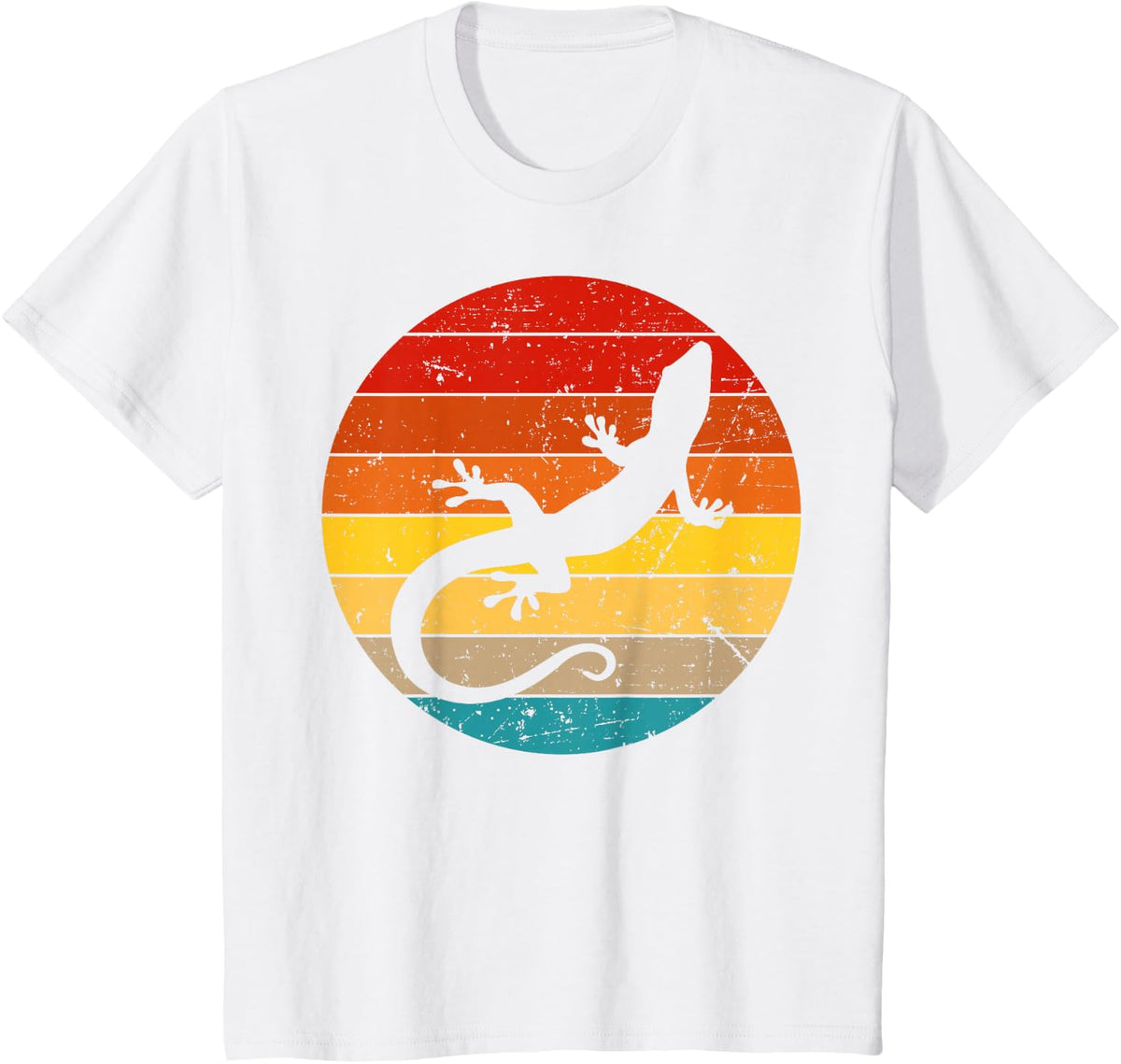 Cool Lizard for Men Women Boy Vintage Crested Leopard Gecko T-Shirt - White