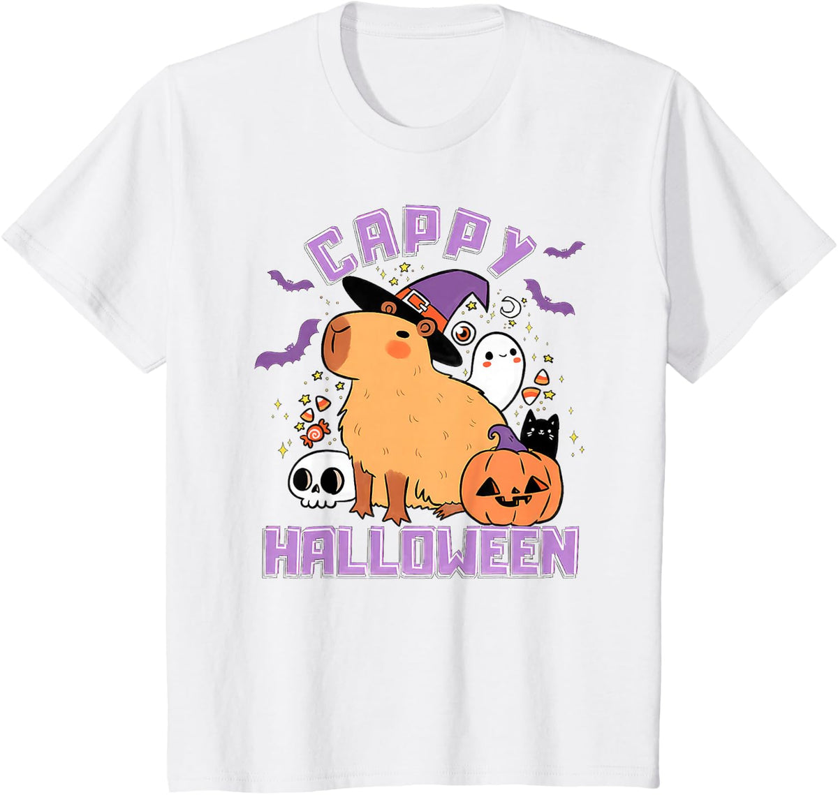 Cappy Halloween Cute Capybara Halloween T-Shirt - White