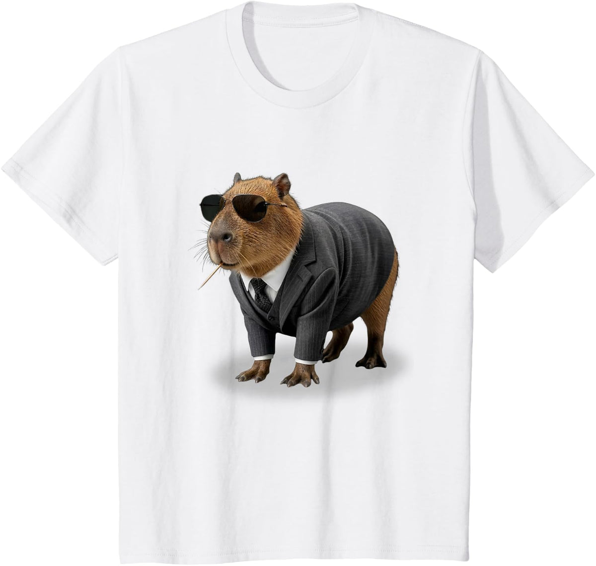 Funny Boss Capybara Office Humor Gift for Manager & Coworker T-Shirt - White