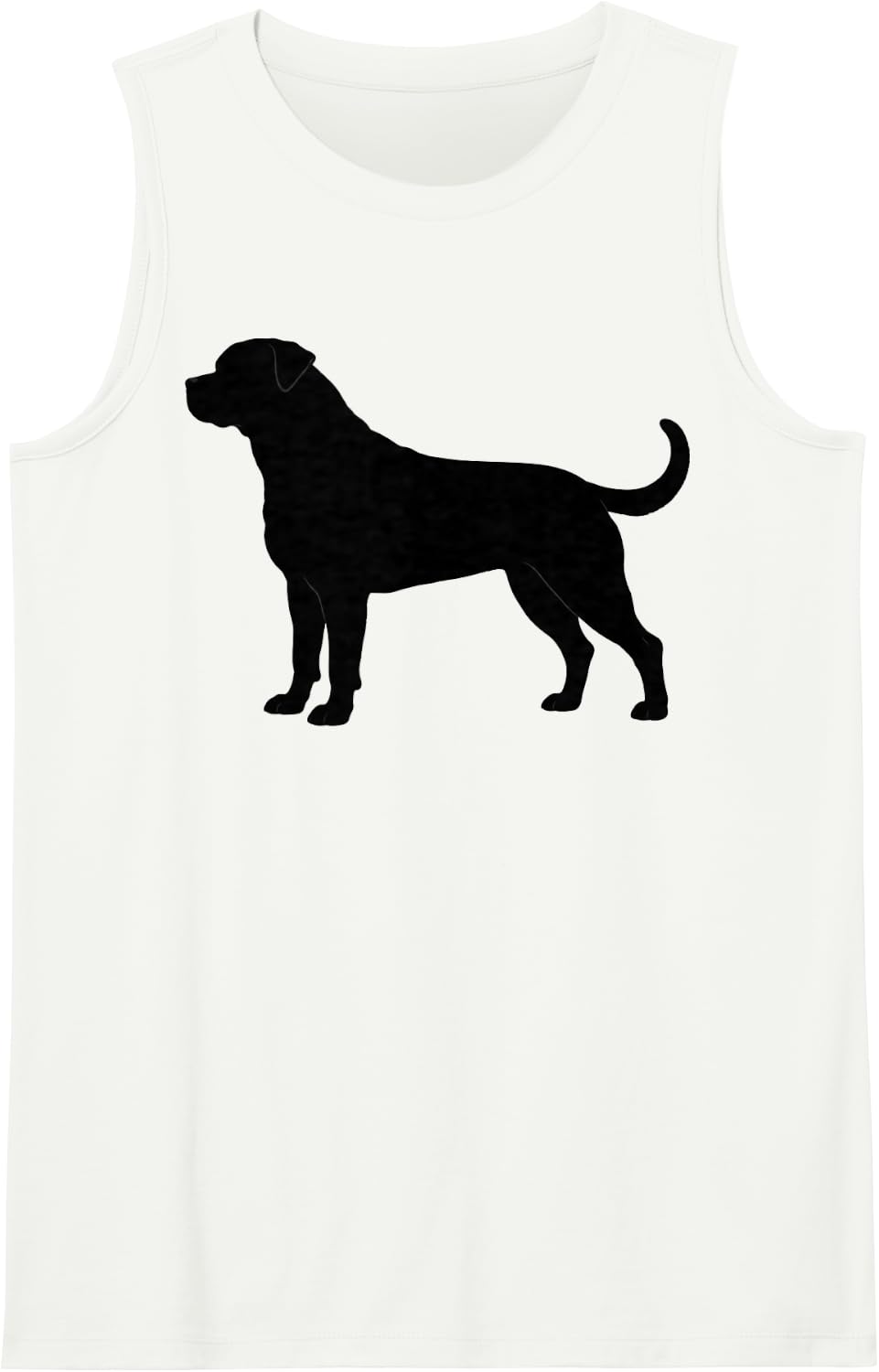 Rottweiler Dog Silhouette Rescue Lover Sleeveless Tank Top - White