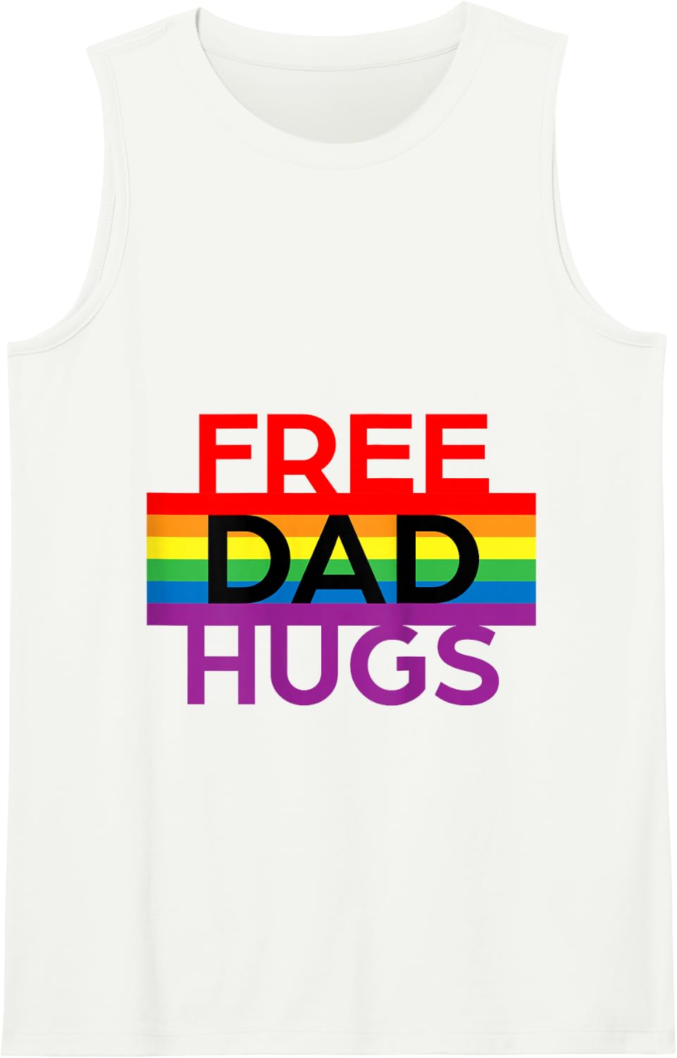 Free dad hugs LGBT pride social movement Tank Top - White