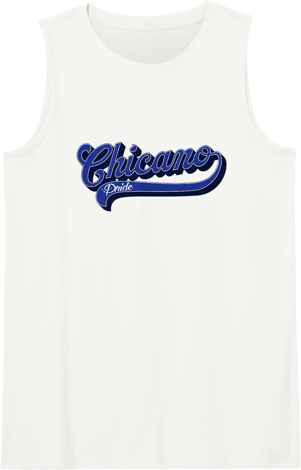 Chicano Pride Mexican American Low Rider Proud Chicano Power Sleeveless Tank Top - White