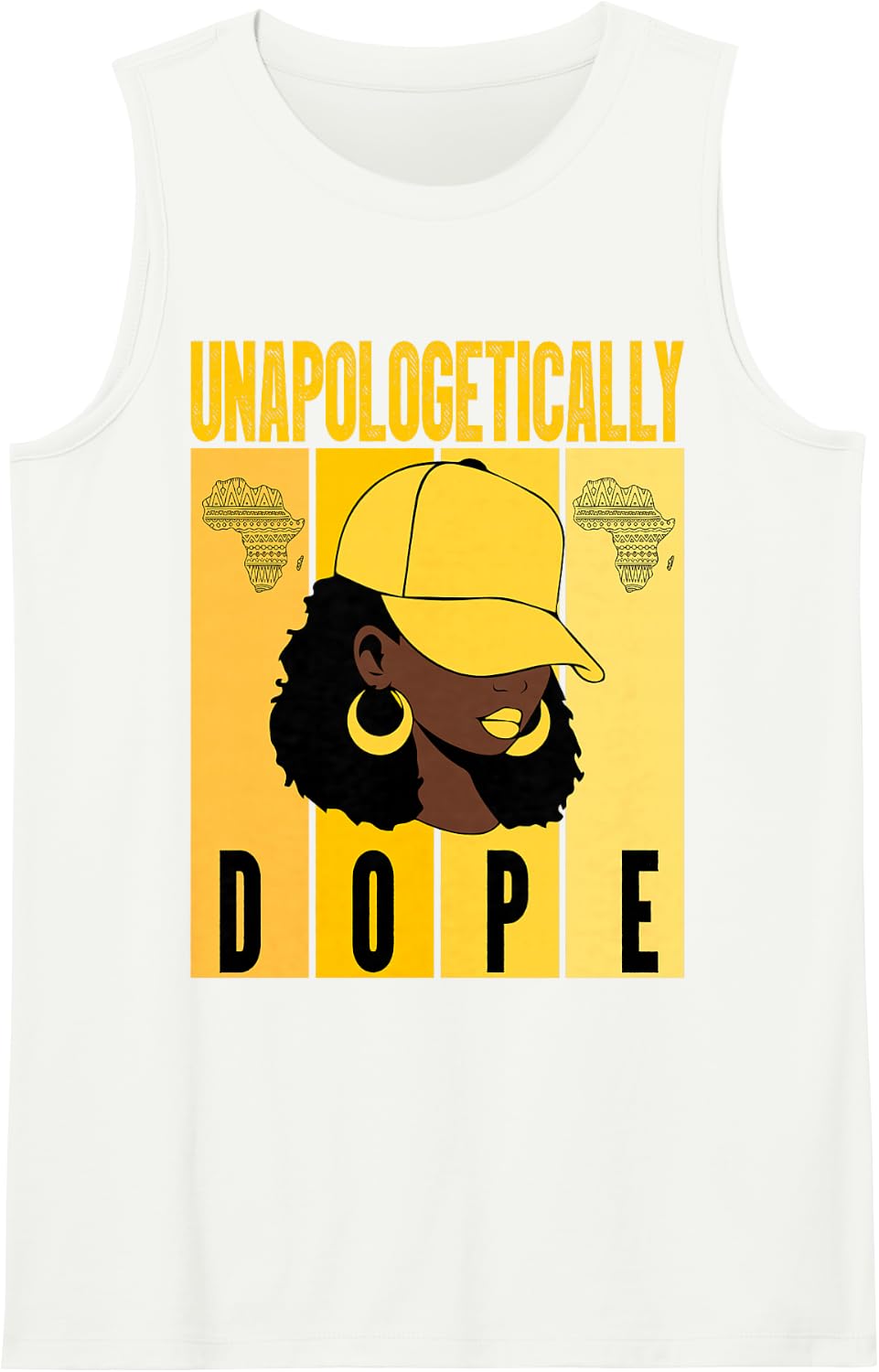 Unapologetically Dope Black History Month African American Sleeveless Tank Top - White