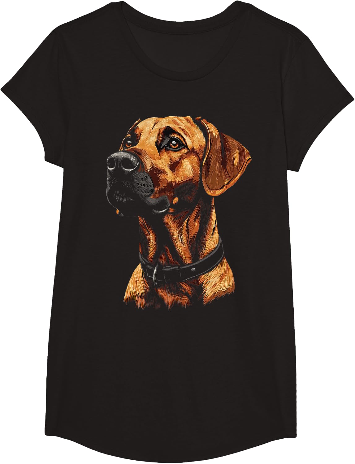 Rhodesian Ridgeback Dog Pet Artwork Rhodesian Ridgeback T-Shirt - Girls Black