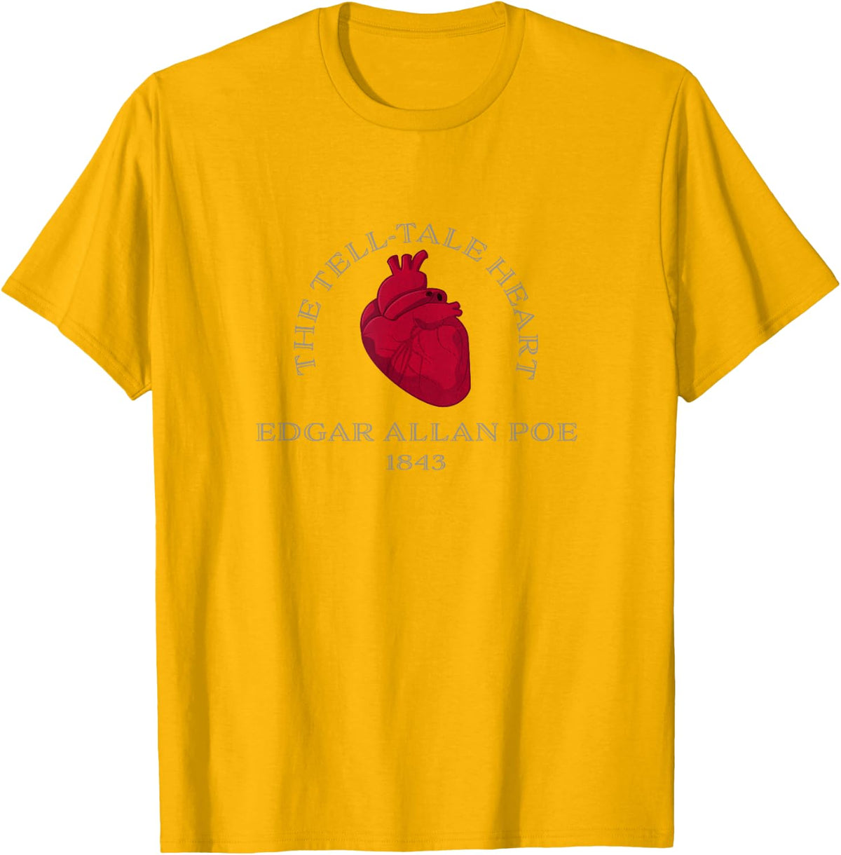 The Tell Tale Heart Edgar Allan Poe T-Shirt - Golden Yellow