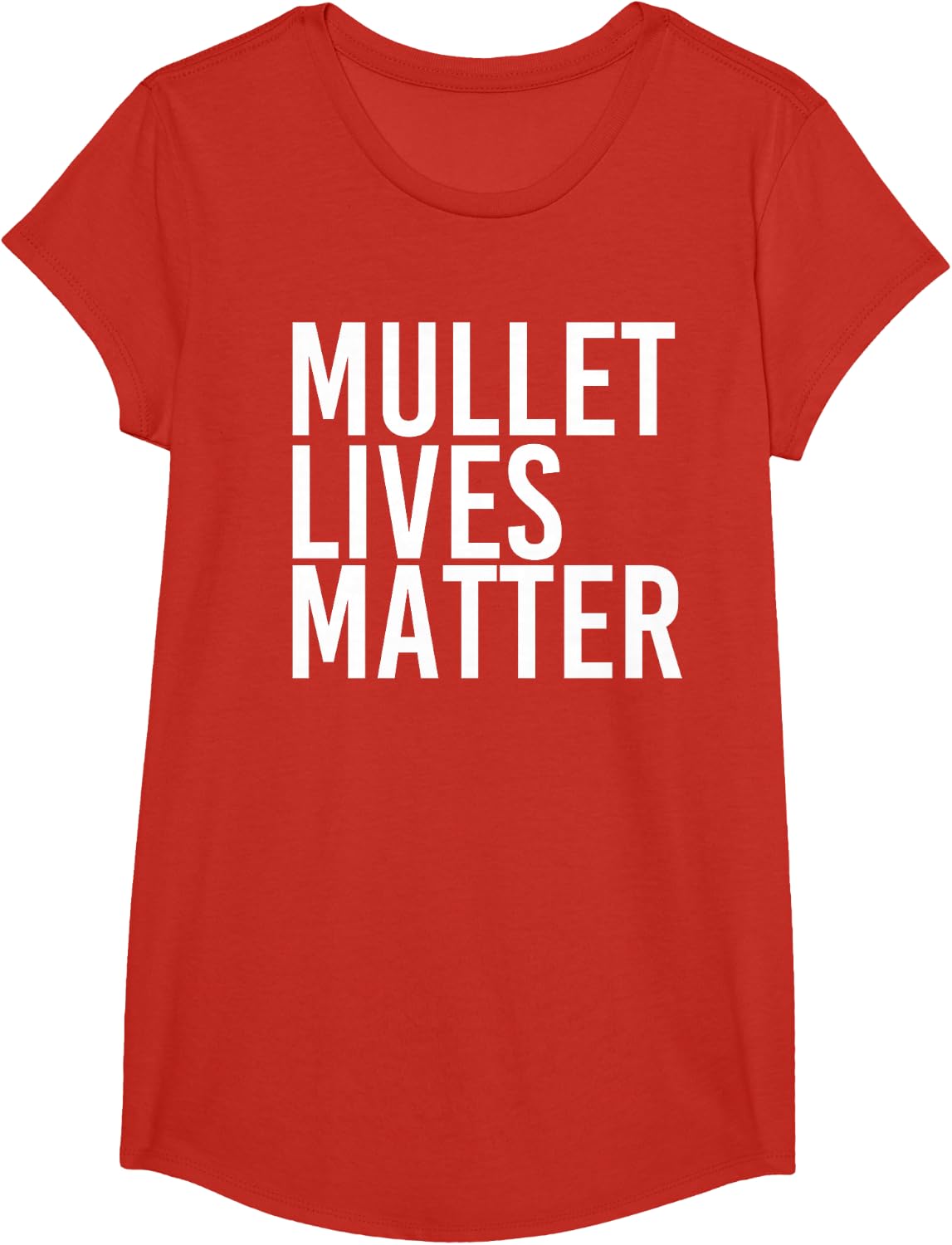 MULLET LIVES MATTER Shirt Funny Redneck Rural Gift Idea T-Shirt - Girls Red