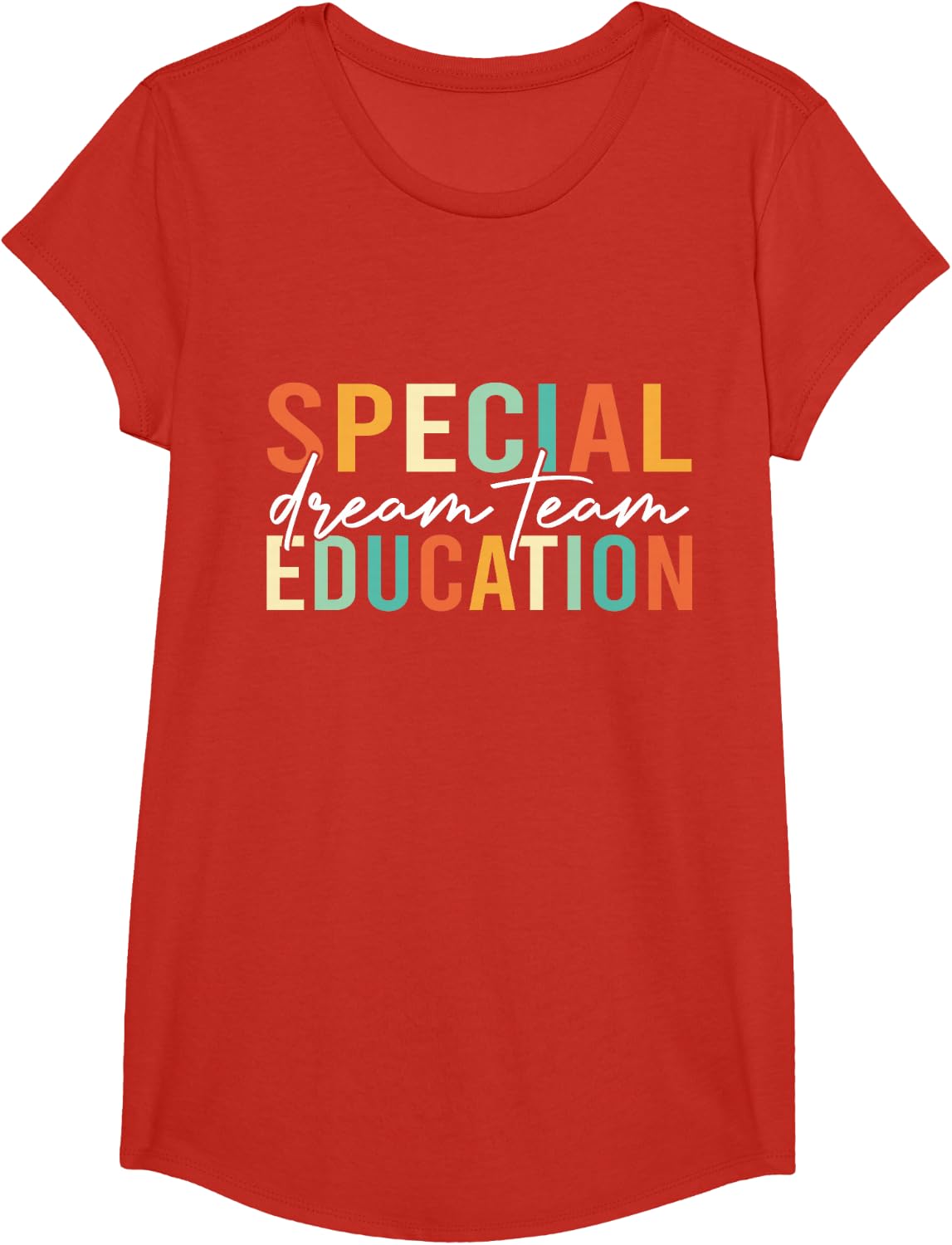 Special Education Squad Teacher Back To School T-Shirt - Girls Red