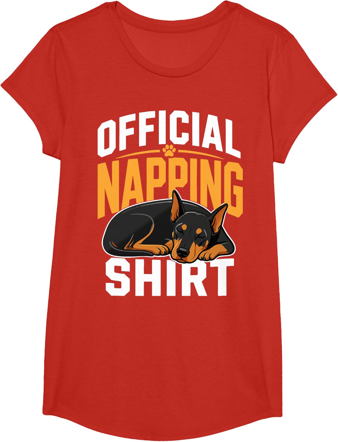 Cute Doberman Mom Dad Doberman Pinscher Lover T-Shirt - Girls Red