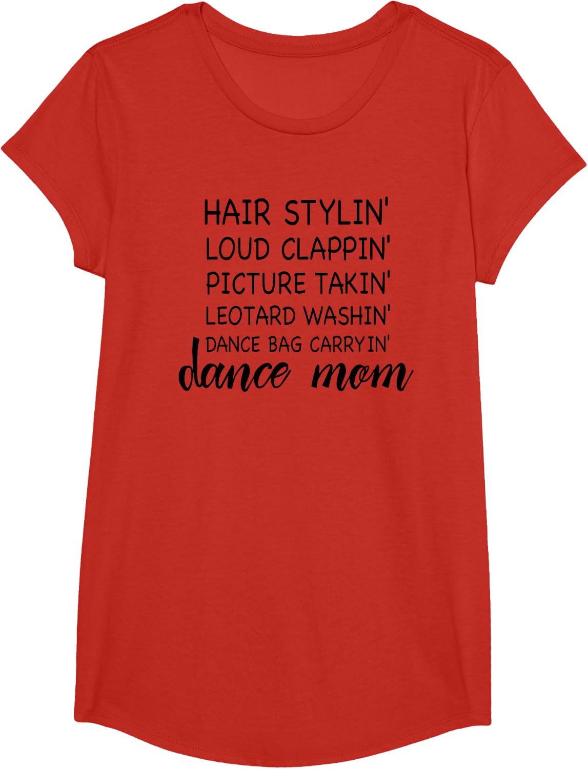 Cute Dance Mom Funny Sarcastic Dance Lover Mom Mother's Day T-Shirt - Girls Red