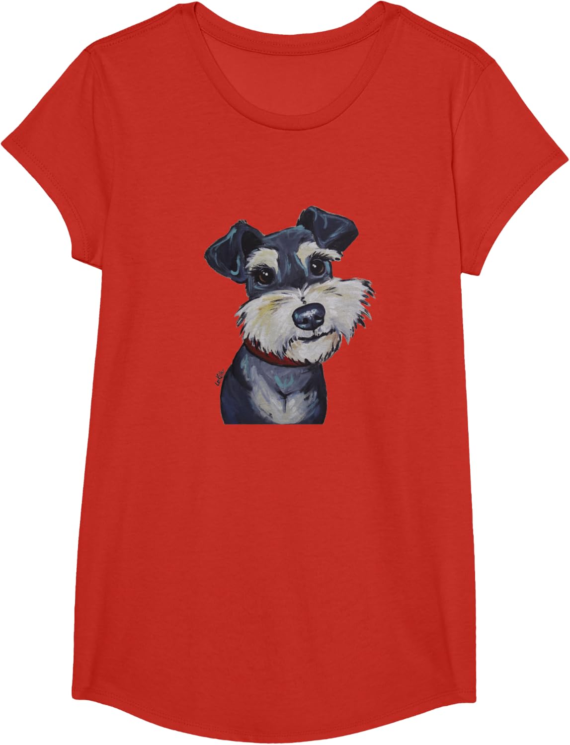 Schnauzer T-Shirt - Girls Red