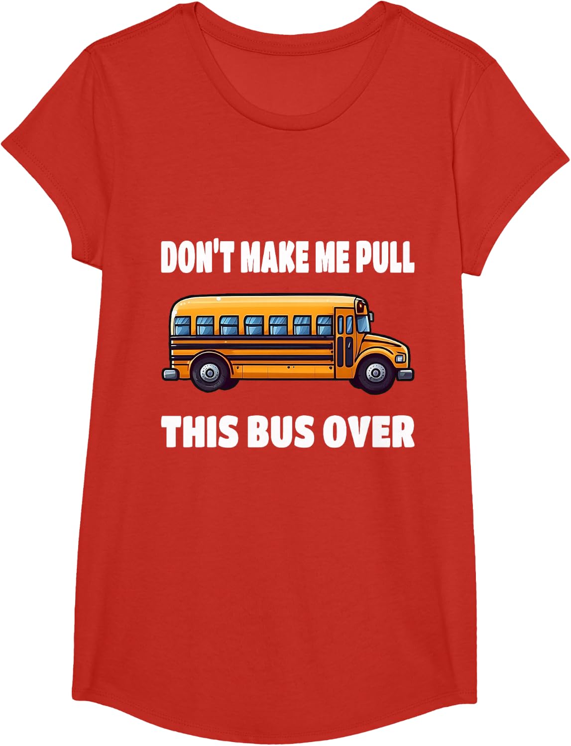 School Bus Design for School Bus Driver T-Shirt - Girls Red