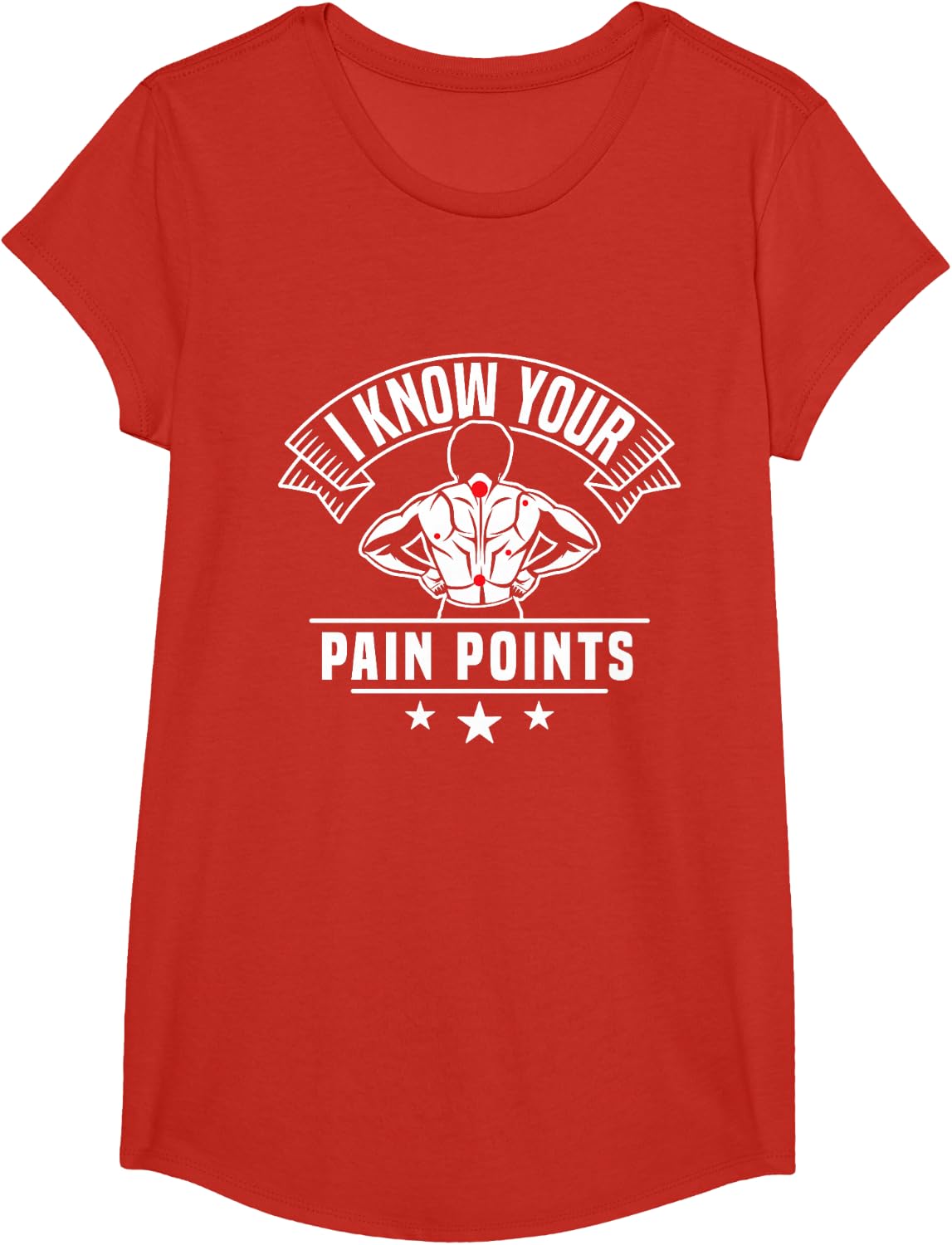 I Know Your Pain Points Back Expert T-Shirt - Girls Red