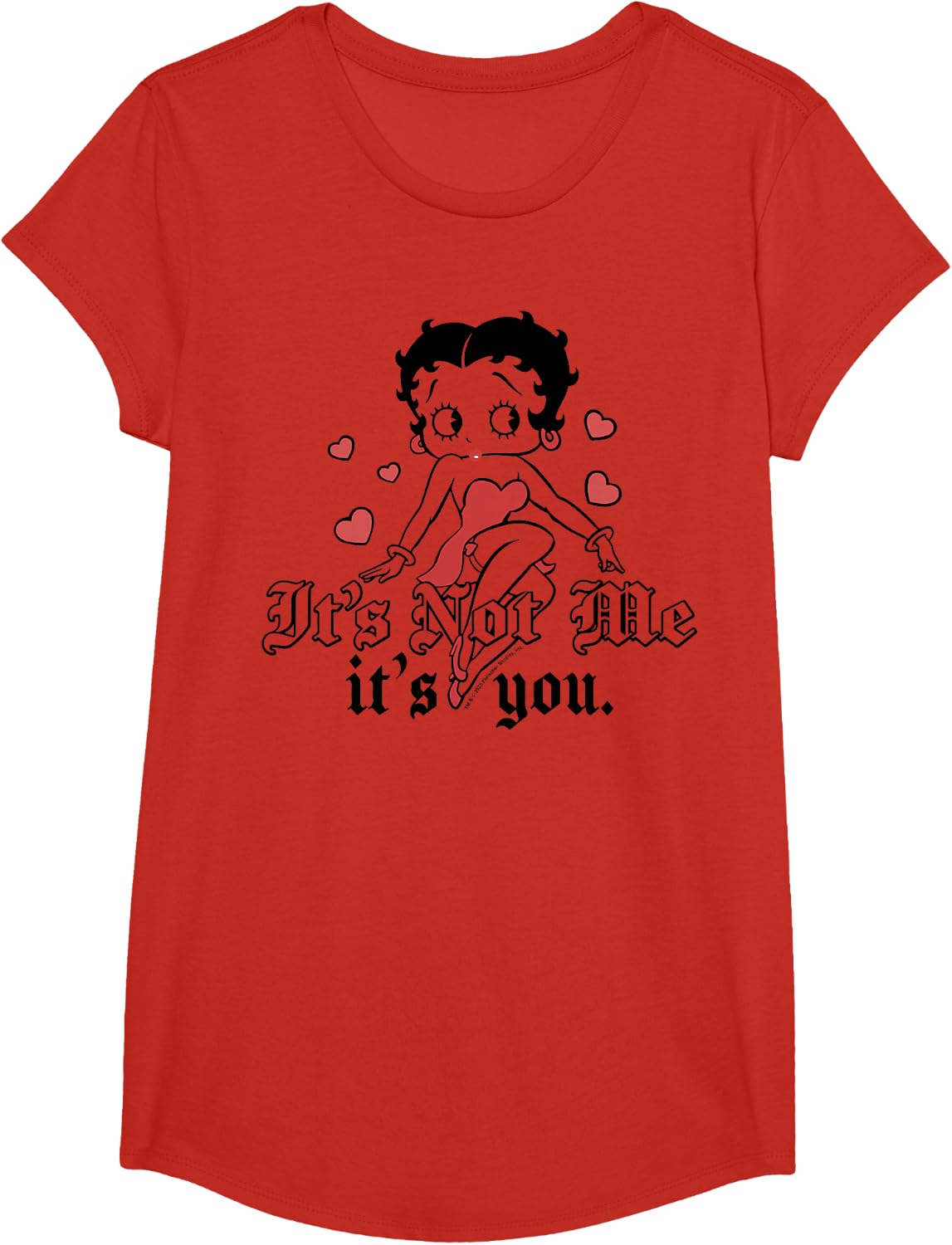 Betty Boop Betty It's Not Me It's You T-Shirt - Girls Red
