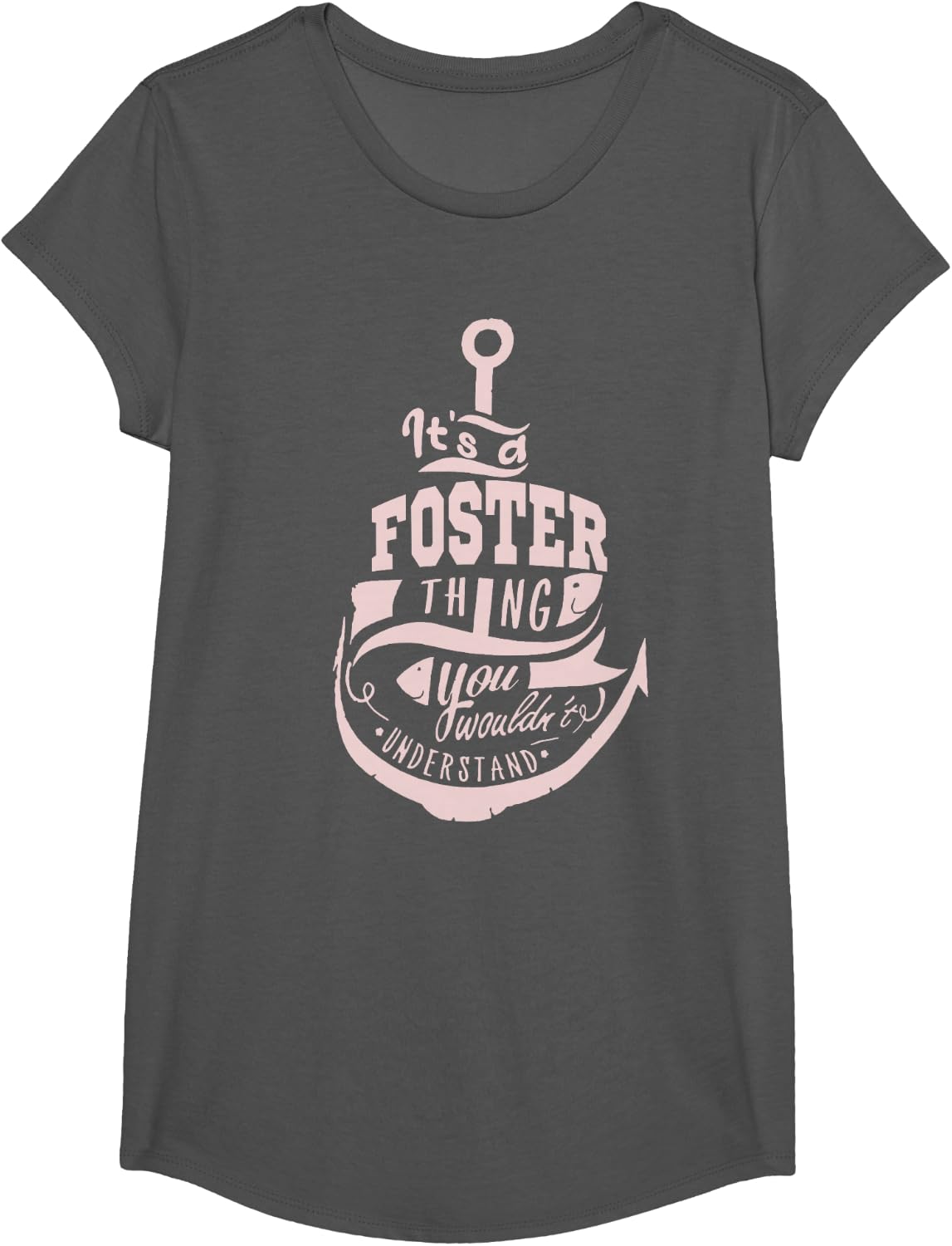 It's a Foster Thing Gifts T-Shirt - Girls Asphalt Grey