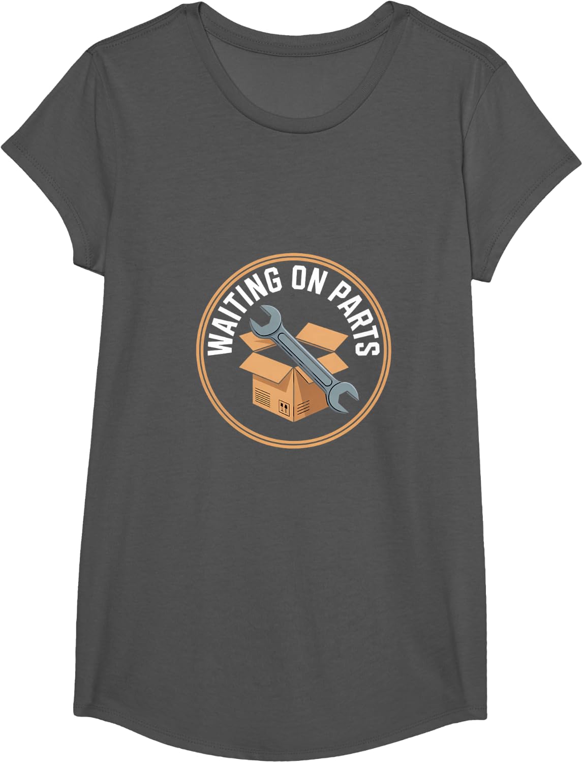 Waiting On Parts T-Shirt - Girls Asphalt Grey