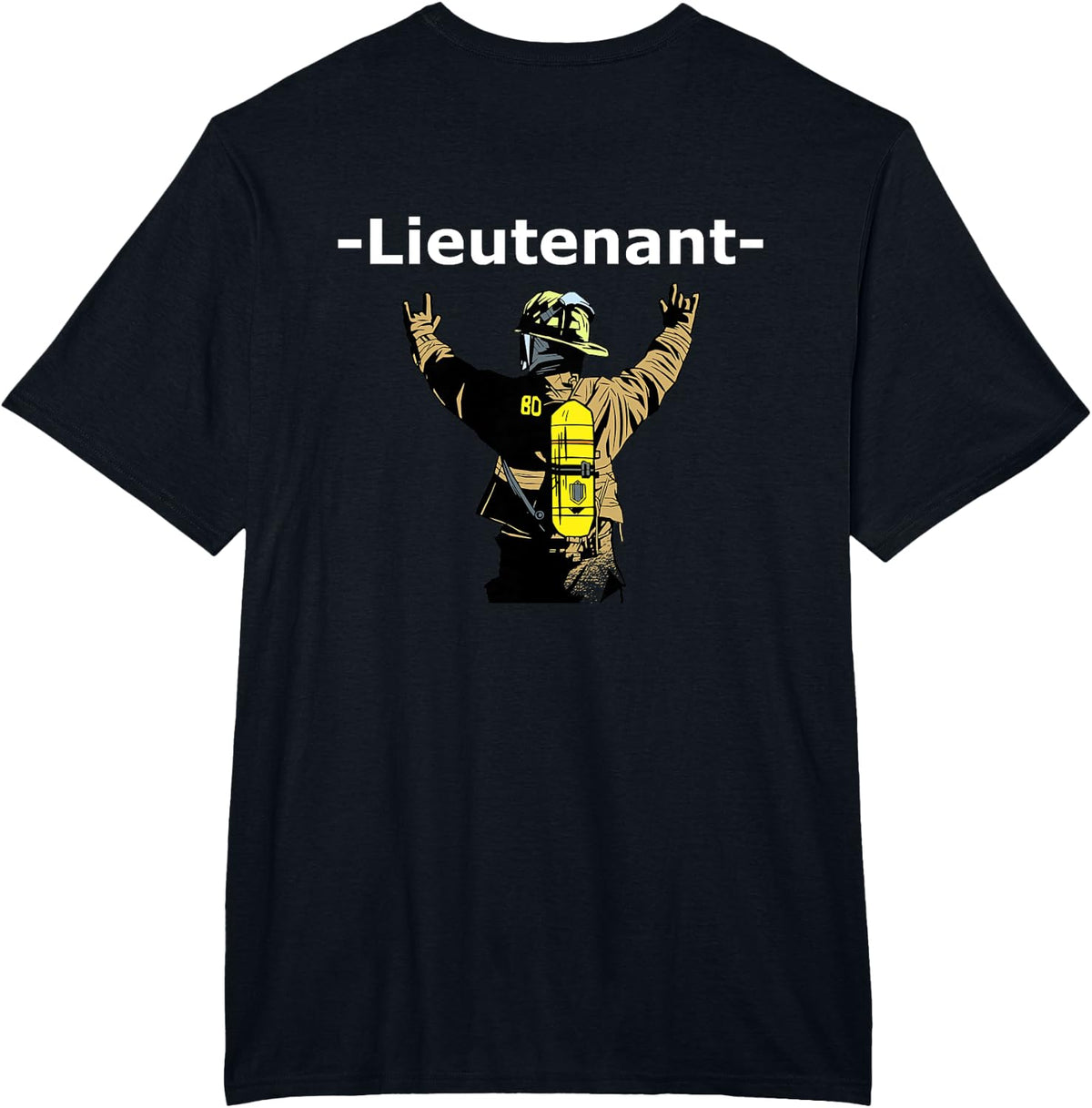 EXAM LIEUTENANT AND COOL FIREFIGHTER FIRE DEPARTMENT T-Shirt - Black