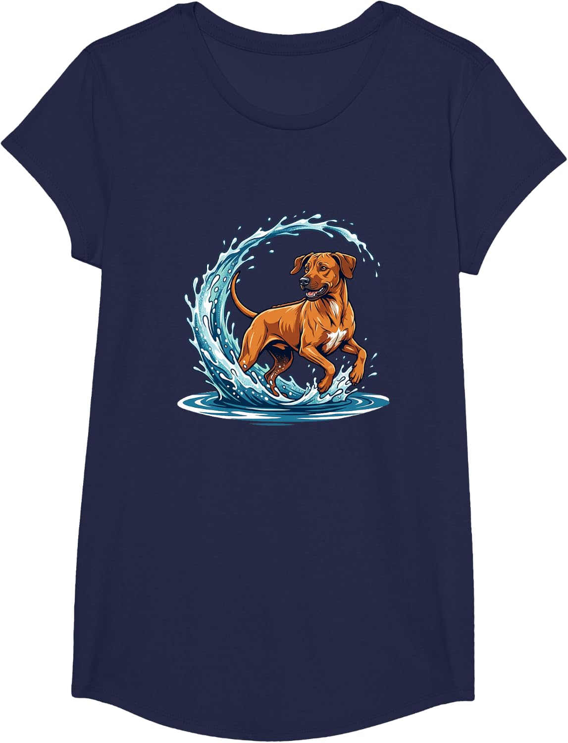 Pool T-Shirt - Girls Navy Blue