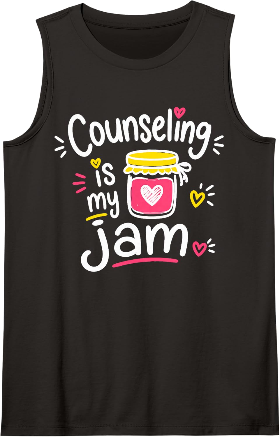 Cute School Counseling Tank Top - Black