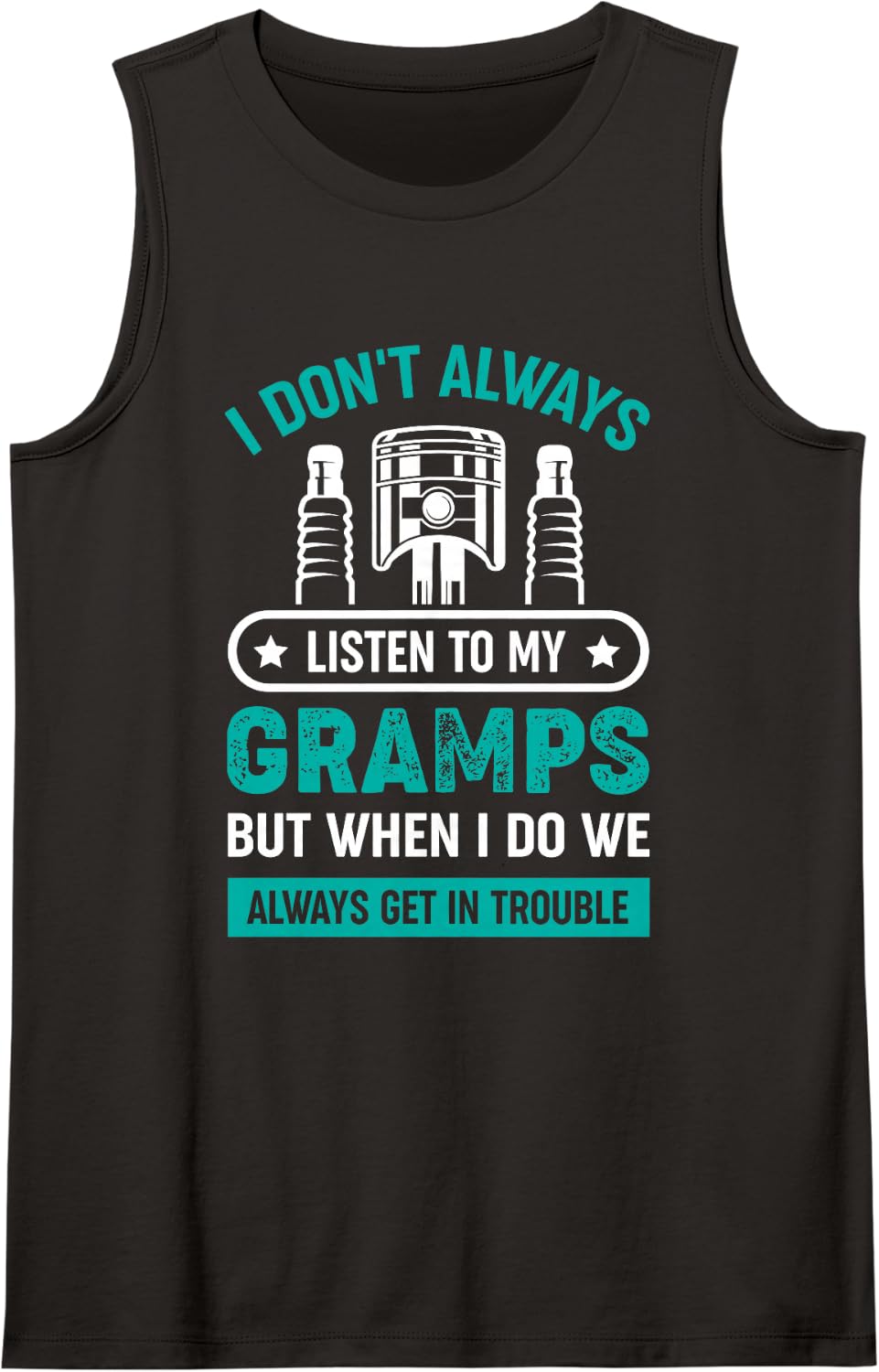 Car Mechanic Gramps Repair Mechanical Lover Sleeveless Tank Top - Black