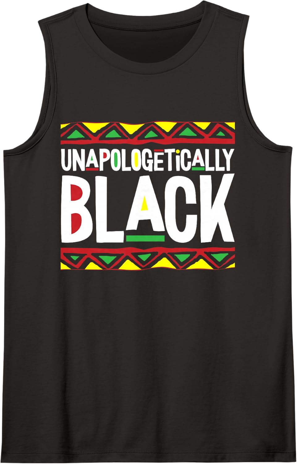 Unapologetically BLM Black History Month Cool Melanin Pride Sleeveless Tank Top - Black