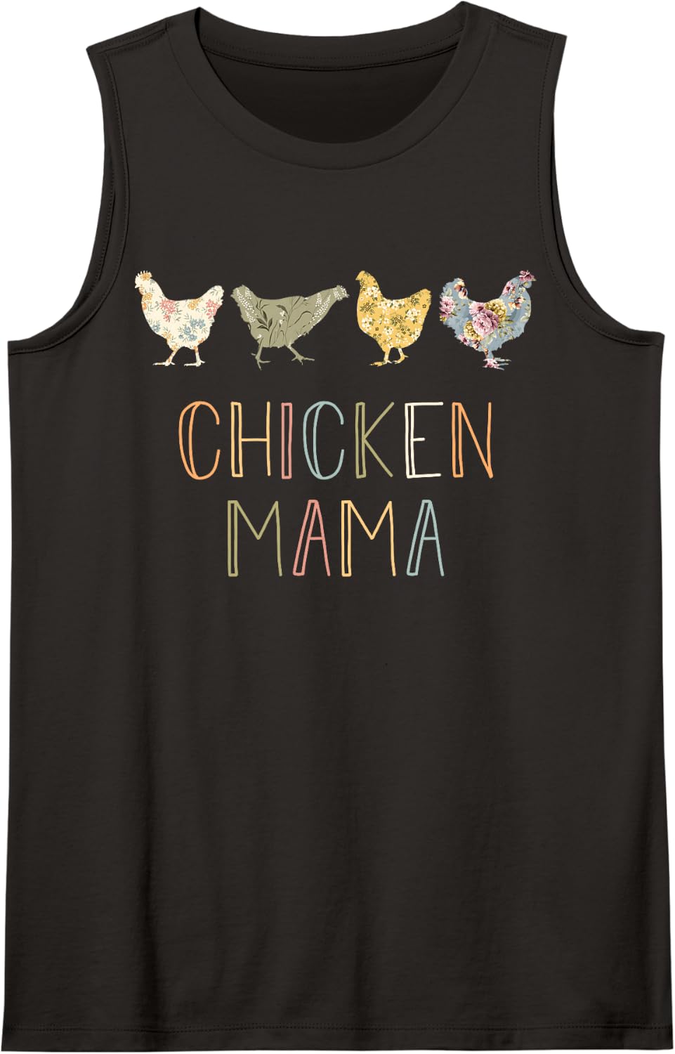 Chicken Mama Tee, Crazy Chicken Lady Tee, Mama Hen Tank Top - Black