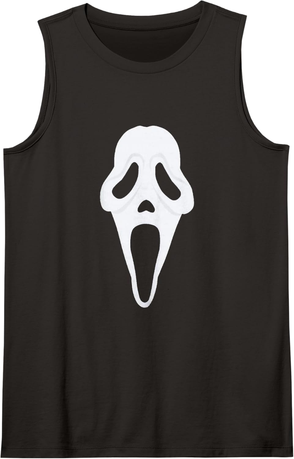 Halloween Scary Skull Skeleton Full Face Skeleton Halloween Sleeveless Tank Top - Black