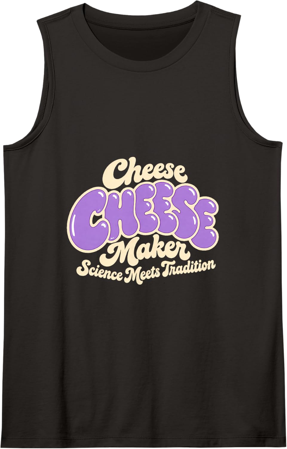 Cheese Maker Science Meets Tradition Artisan Sleeveless Tank Top - Black