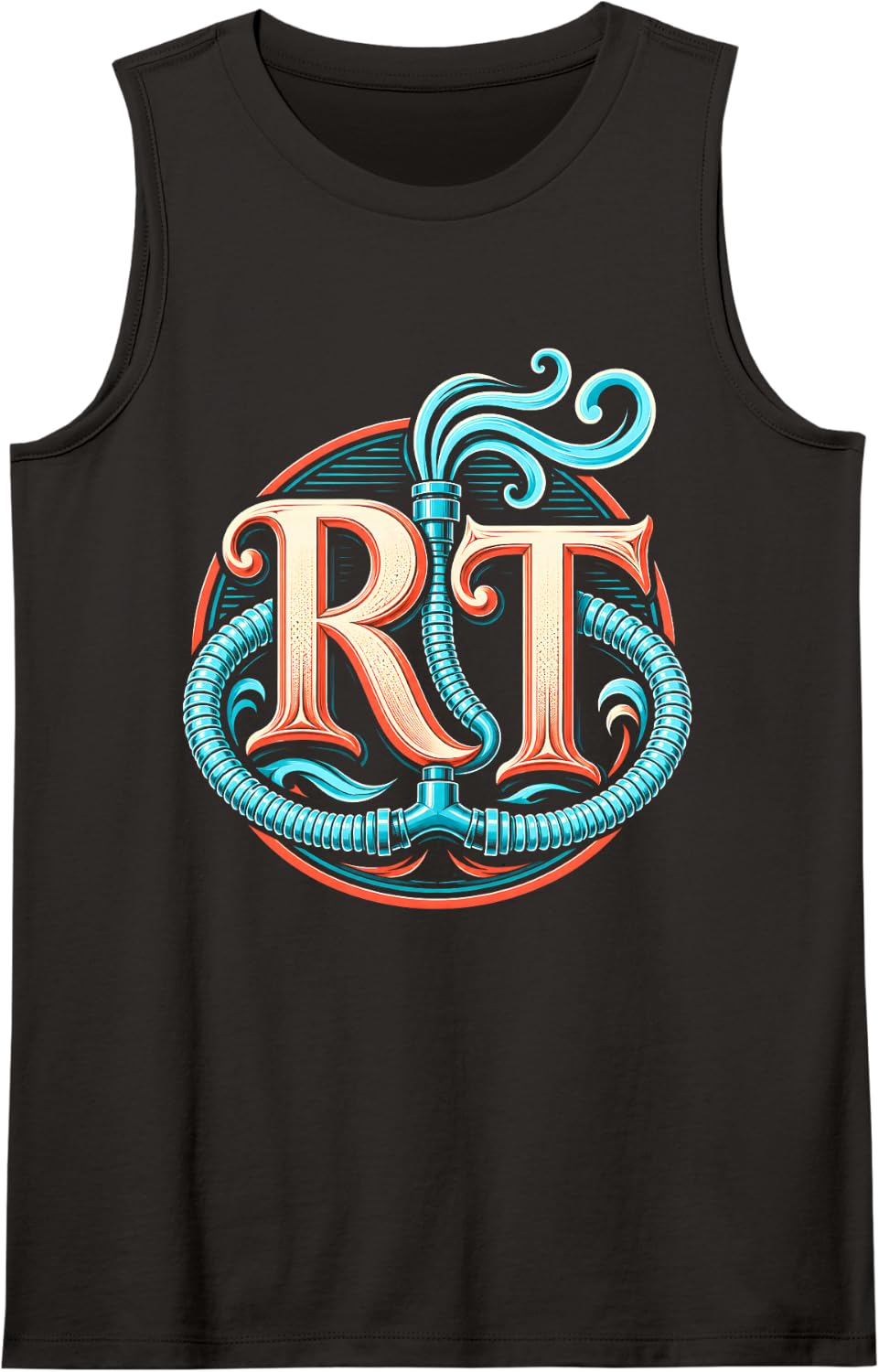 Women's Rt Respiratory Therapist Sleeveless Tank Top - Black